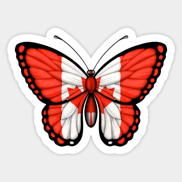 Canadian Flag Butterfly Sticker by jeffbartels